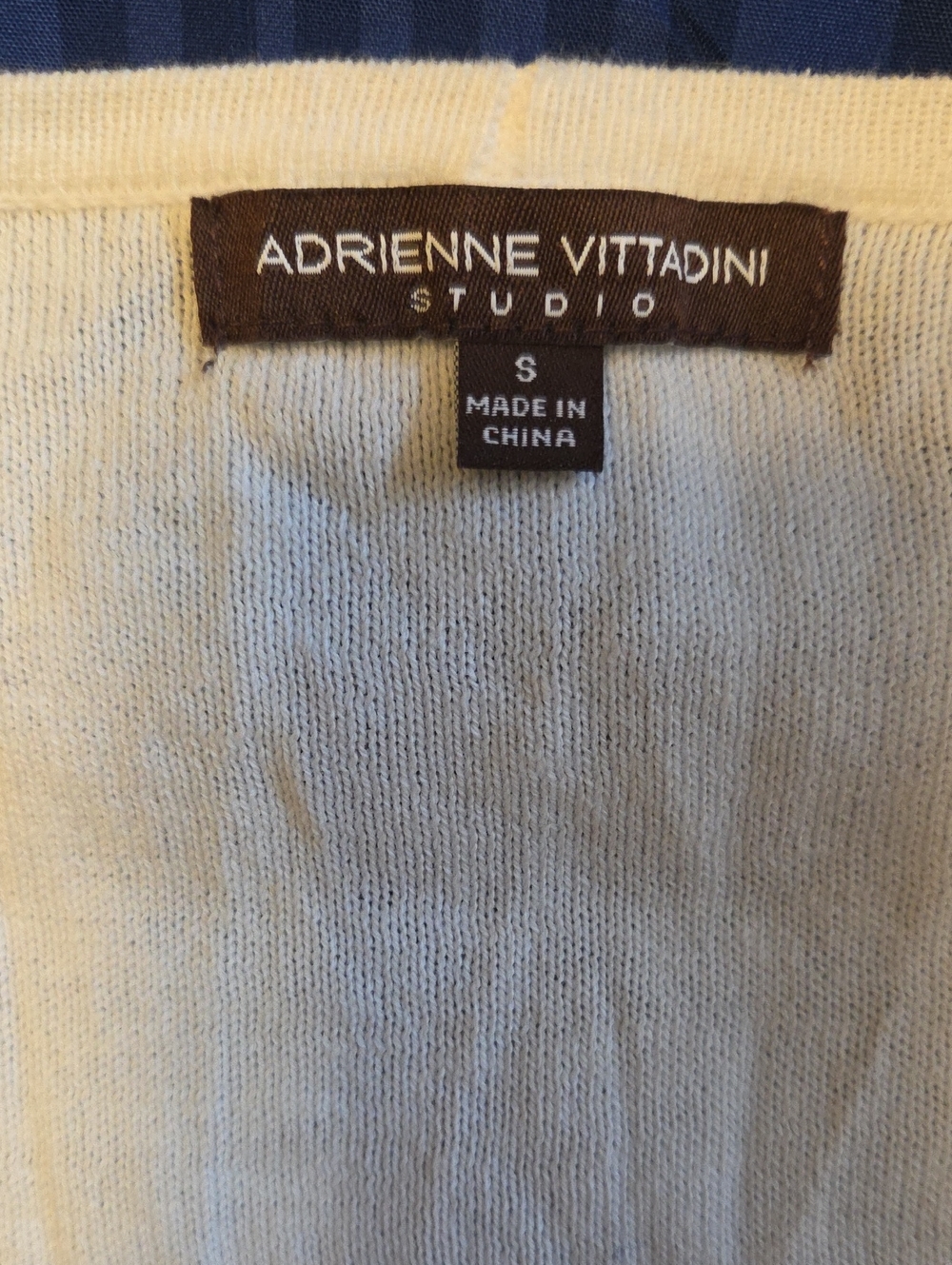 Adrienne Vittadini Studio Color Block Open Front Cardigan Size Small - Picture 3 of 13
